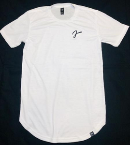 Signature Logo Curved Tee (White)