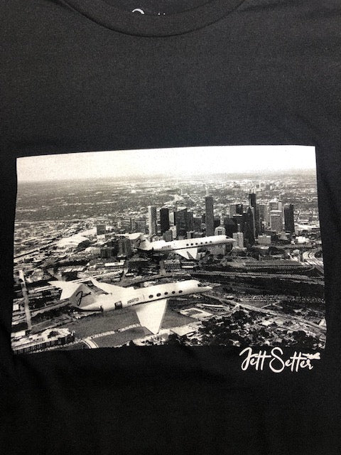 Flight Over Houston Tee (Black)