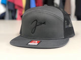 Signature Logo 7 Panel Trucker Hat (Grey)