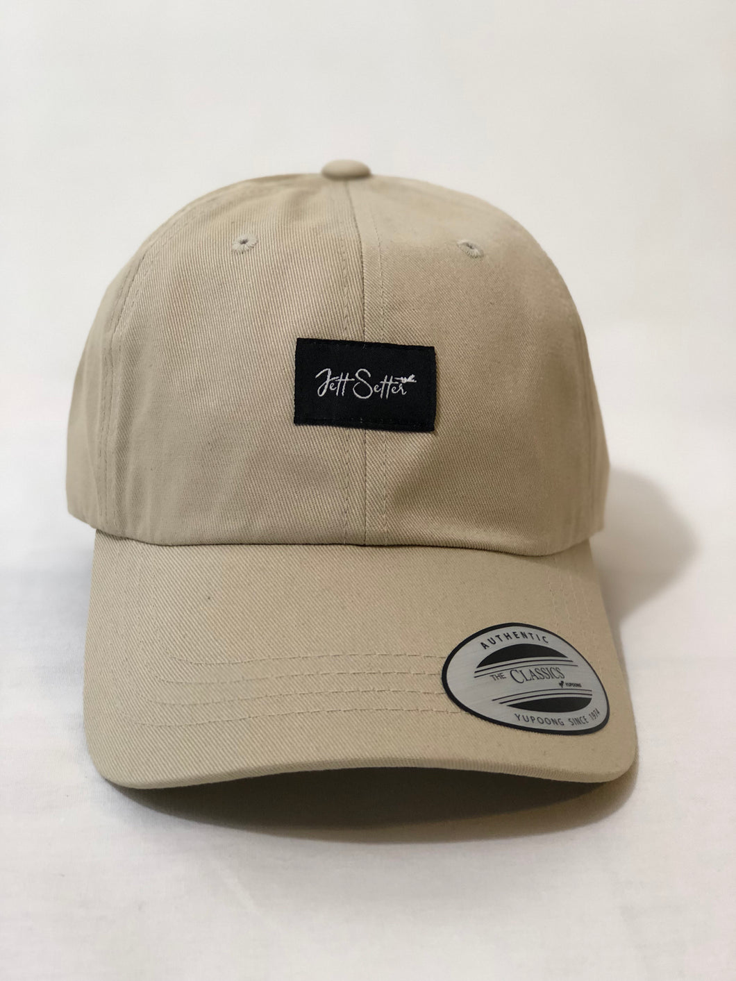 Woven Label Dad Hat (Stone)